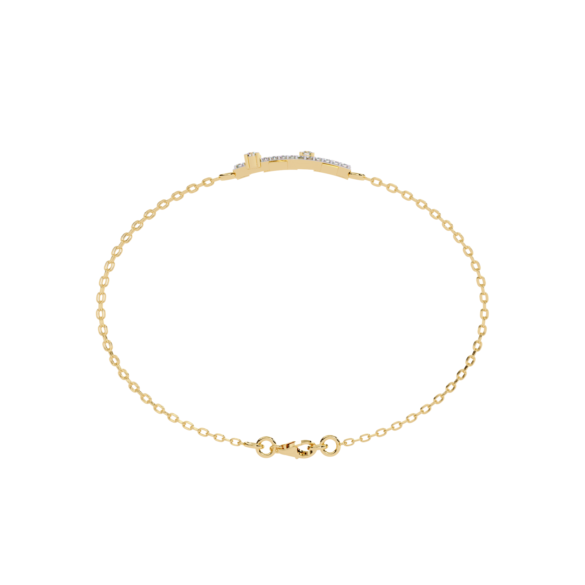 Solitairekart 0.27ct Dual Cross Natural Diamond Bracelet-HI Color, VS-SI Clarity